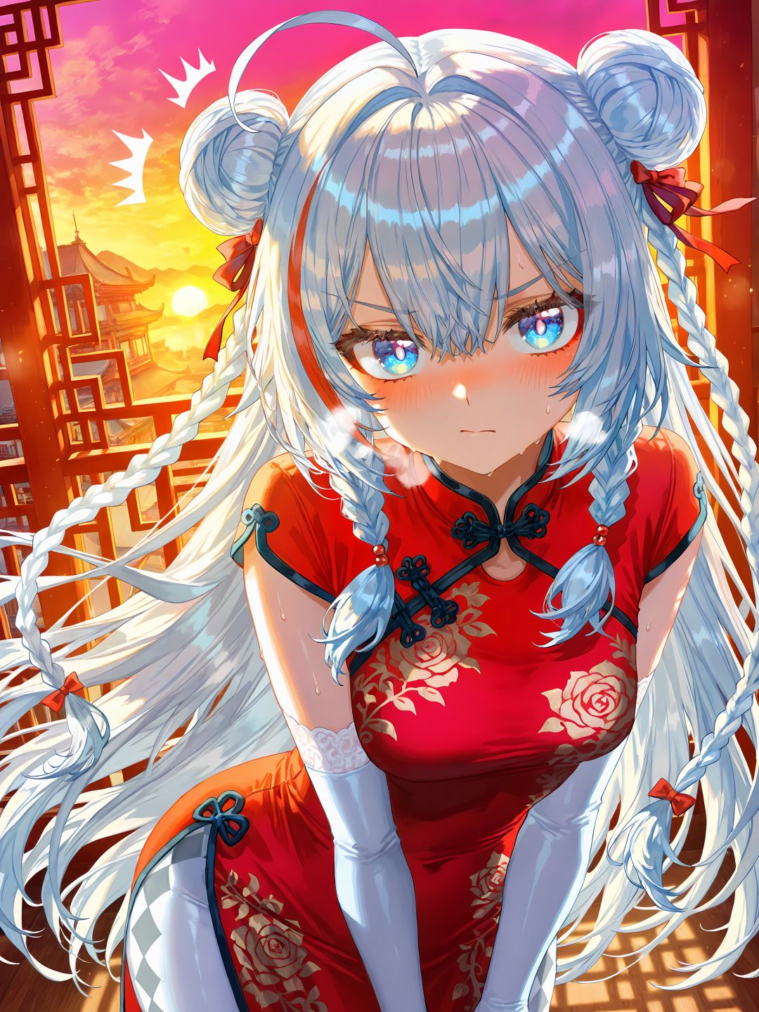 【07】😊又穿旗袍了, 周末快乐。 2