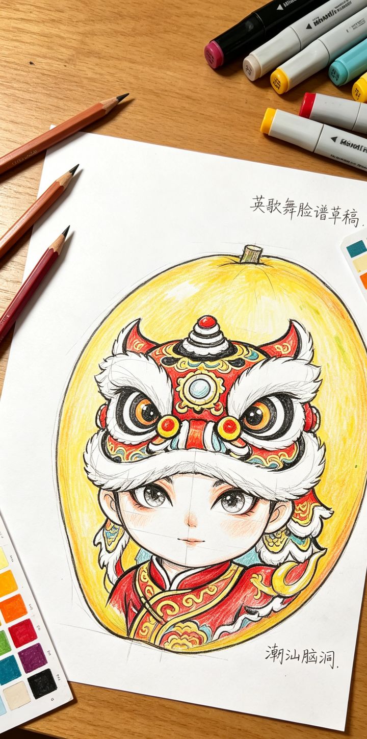 潮汕英歌舞遇上金黄大芒果这个甜酷战士我锁截图