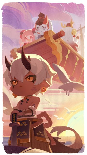 标题：庭院插画集 | 分别