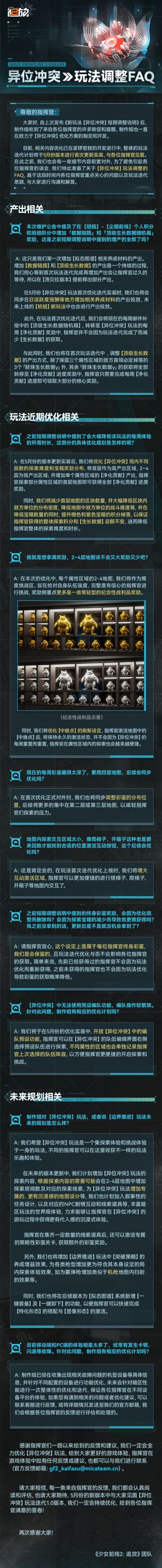 【异位冲突】玩法调整FAQ