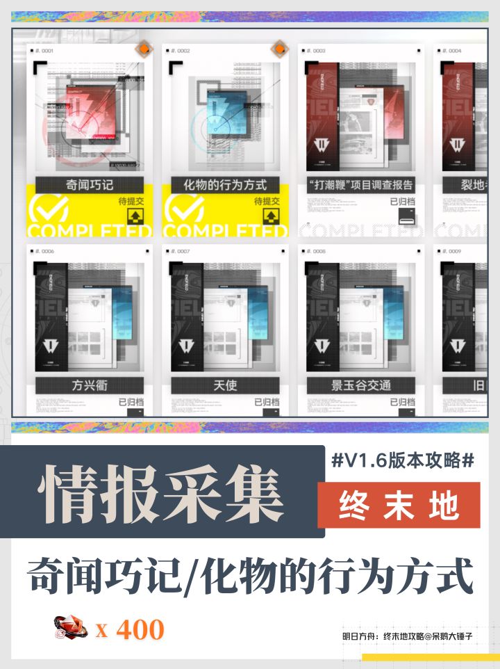 【终末地】1.6版本新增两个情报采集截图