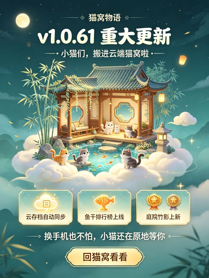《猫窝物语》v1.0.61 升级报告截图