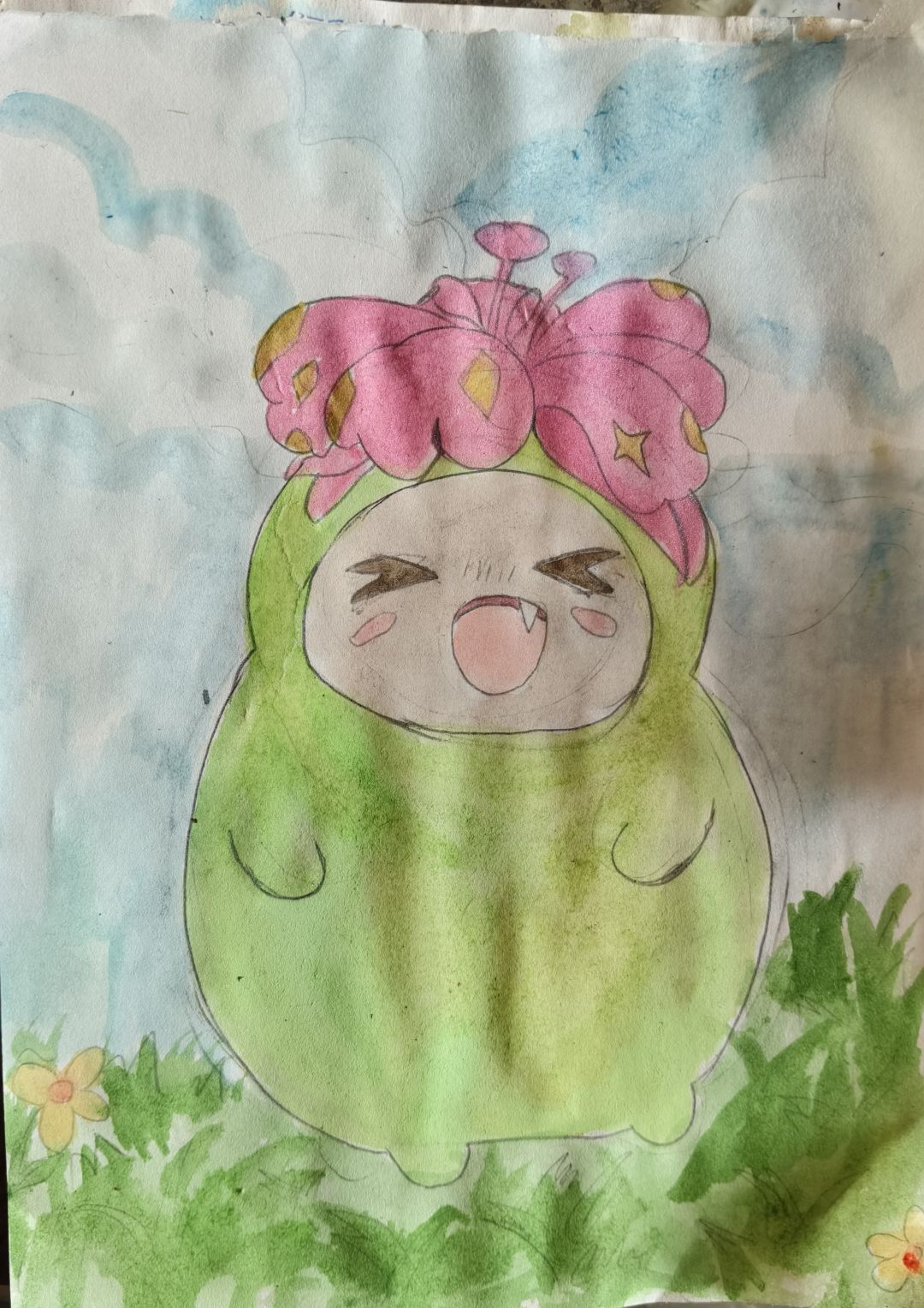洛克王国绘画，菊~花梨 6