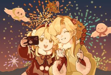 新年快乐！和女儿一起「马」上迎好运！