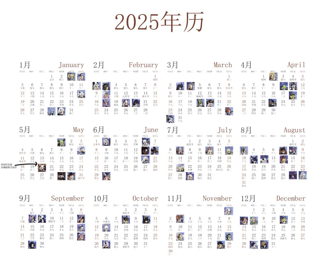 所有传说品质以上少女生日表(总) 1