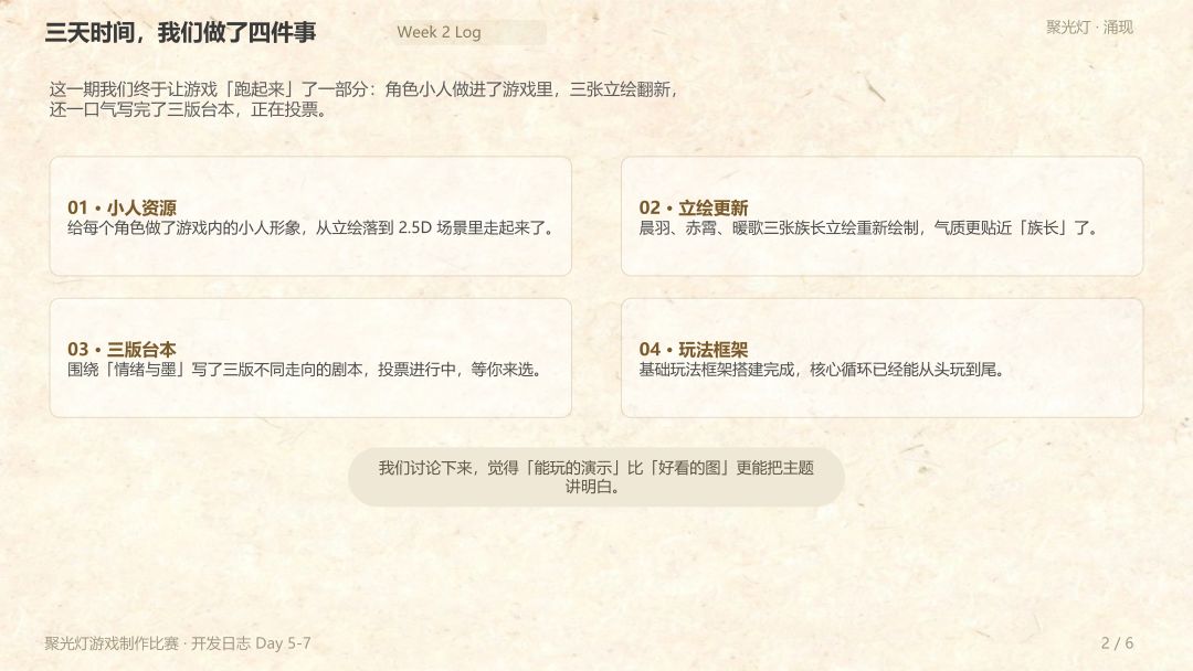 《代号:灯塔》开发日志 02:游戏跑起来了,三版台本等你投票 2