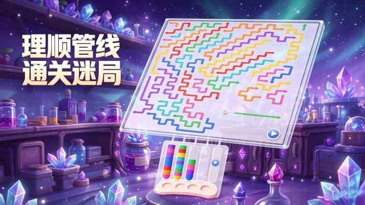 《水管迷阵》发现一款新的箭头游戏,融合水流布局挺有意思截图