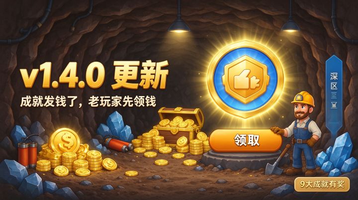 v1.4.成就发钱了!老玩家先去成就页领钱 ⛏️截图