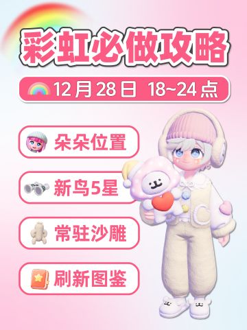 12月28日 彩虹必做攻略 朵朵位置 新图鉴