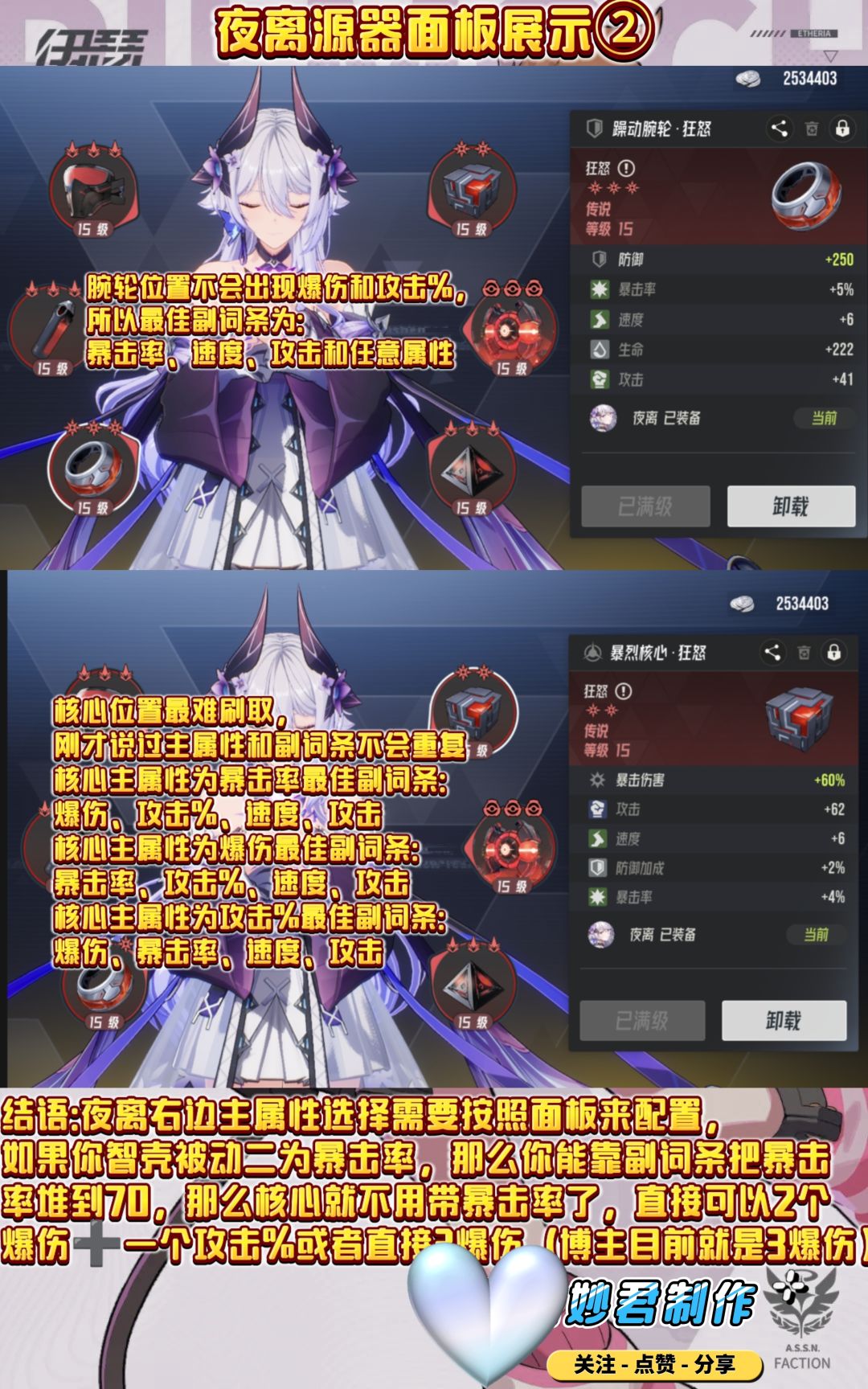 伊瑟夜离源器装备配置攻略 3