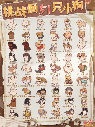 🎨51只小狗加载完毕！小狗大合照来啦~