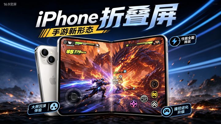 展开就是小平板!iPhone折叠屏玩手游有多爽截图