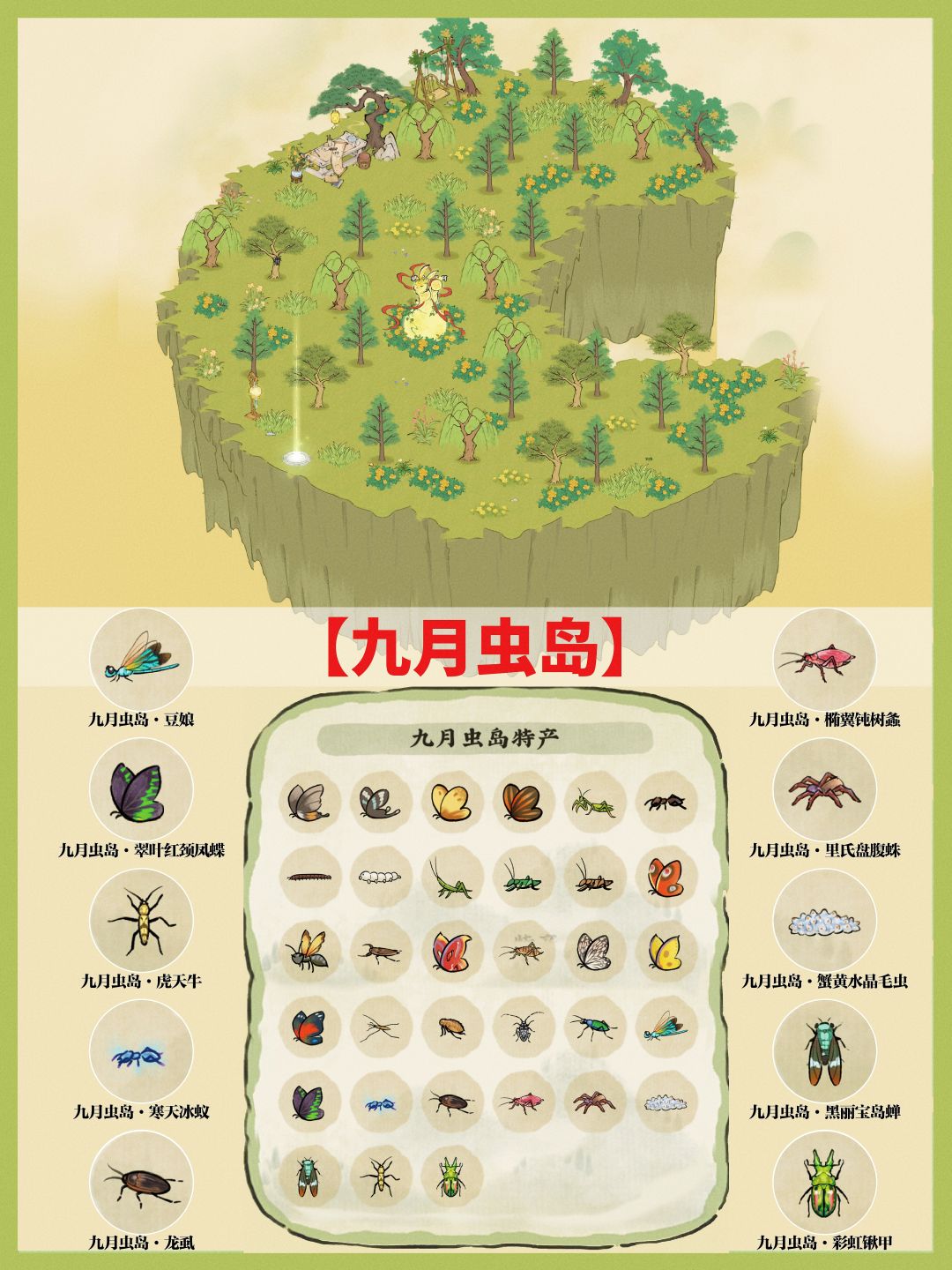 【九月虫岛】全图鉴及抓捕攻略总结🐞截图