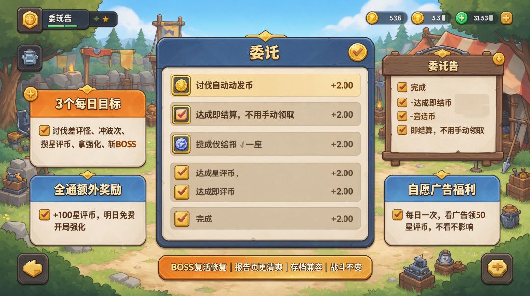 【v1.0.40】每日讨伐委托上线: 2