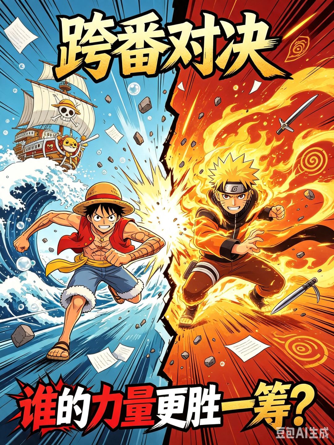 【跨番对决】路飞 VS 鸣人 1