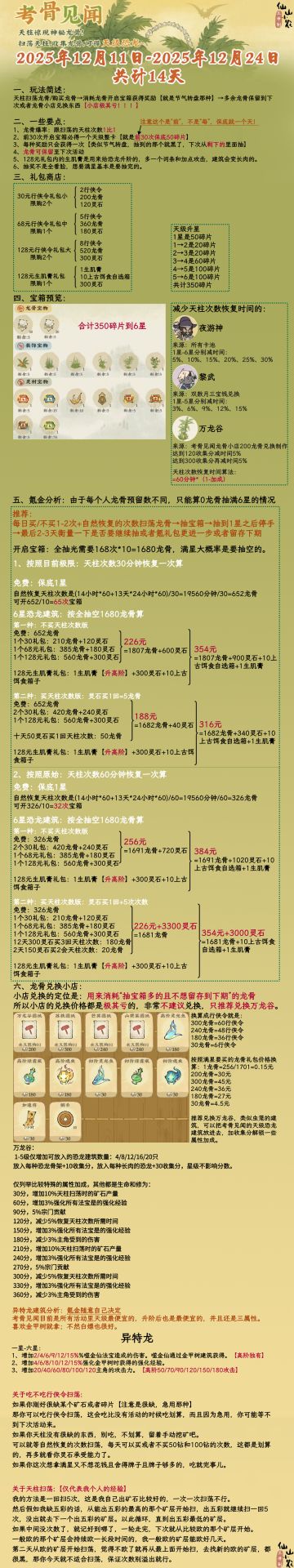 考骨见闻七·异特龙活动攻略