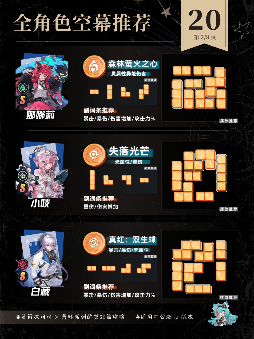 异环1.1版本全角色空幕推荐 2