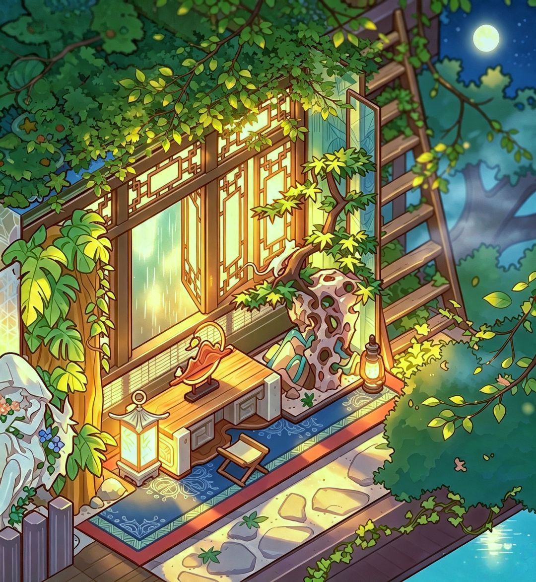 夜深树静,守一方小院和一轮明月 1
