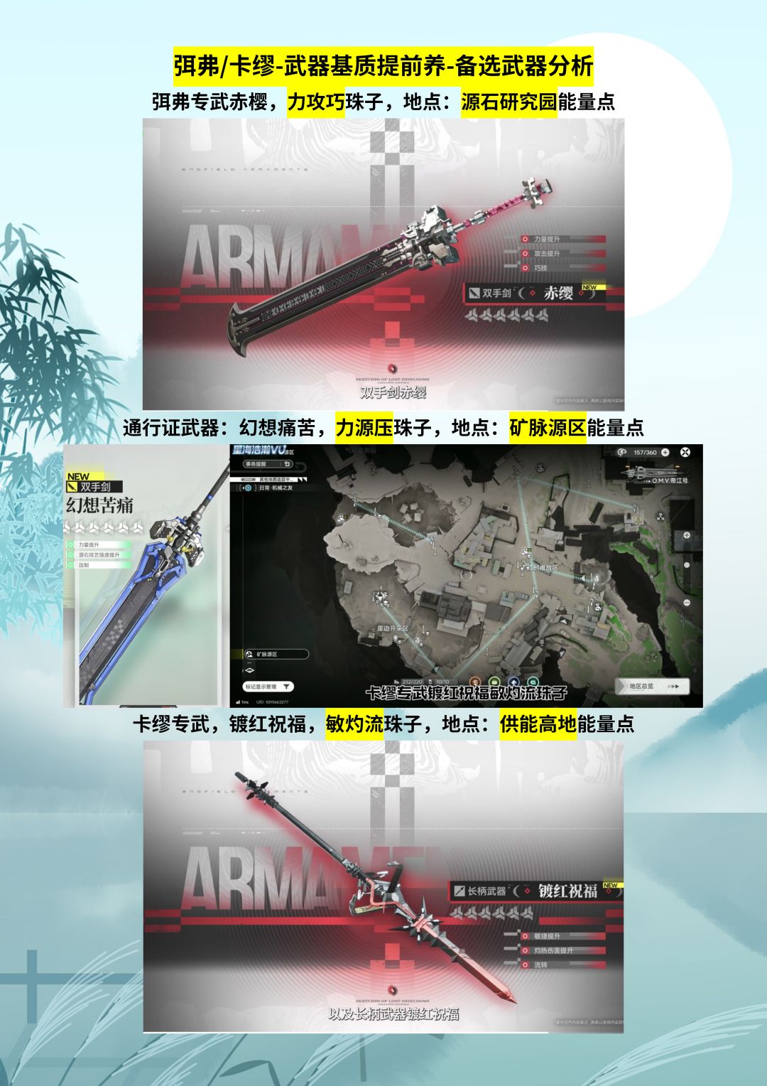 弭弗/卡缪-武器基质提前养-备选武器分析截图