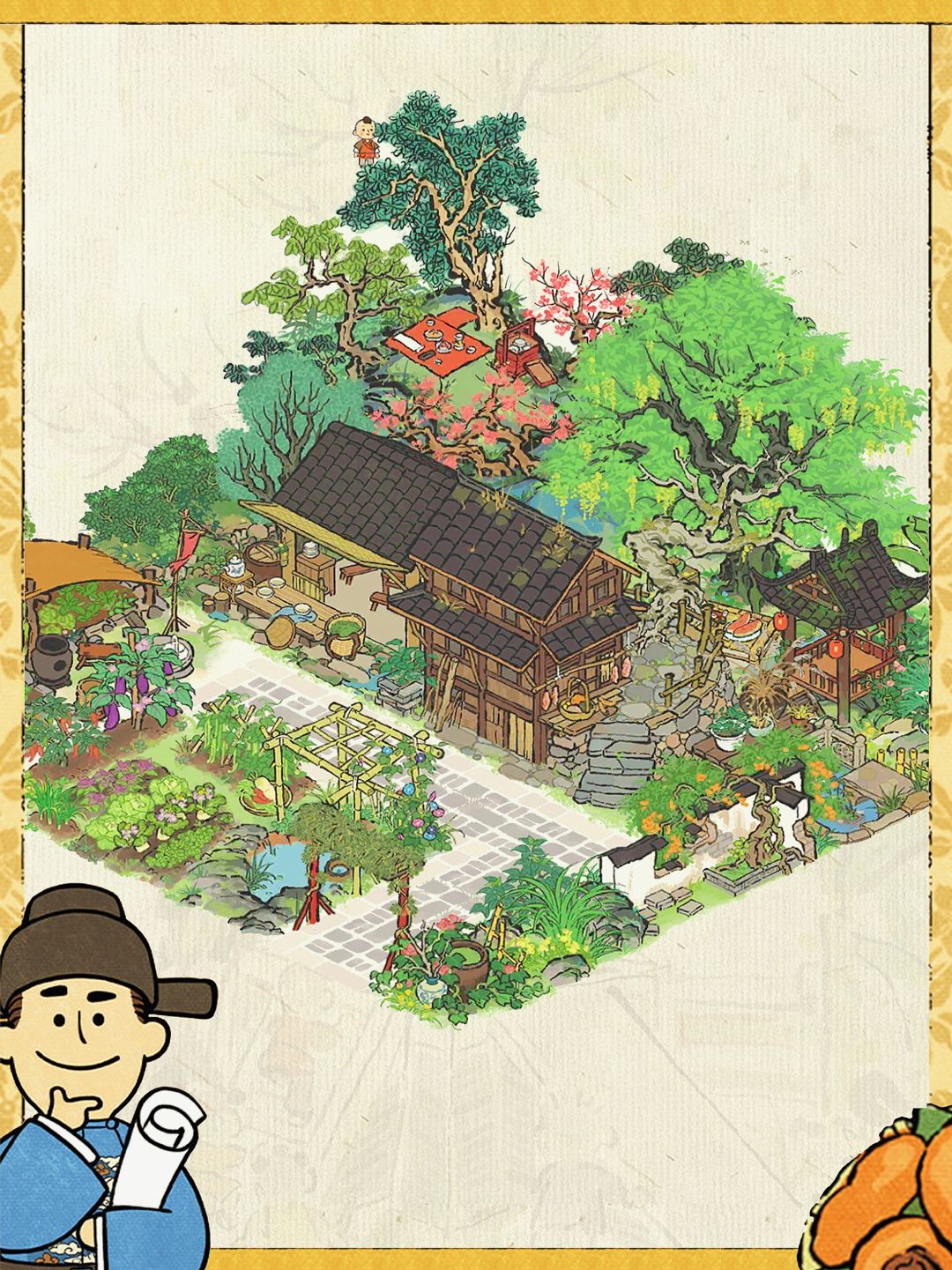 江百种田居,秋木重楼+客舍茶摊完美衔接 3