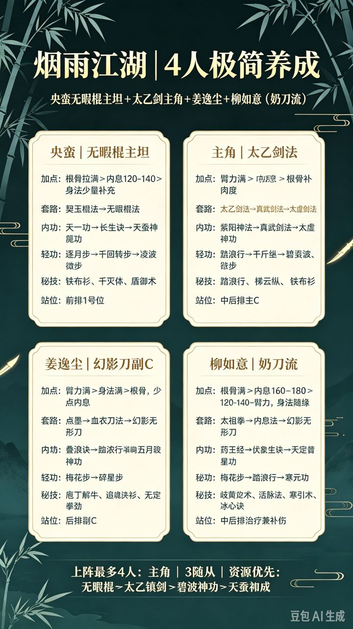 烟雨江湖阵容求助截图