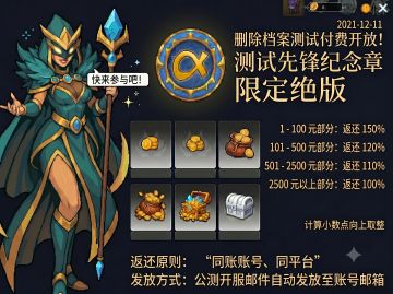 《黑白之地》删档付费测试充值返还规则