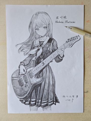 [铅笔手绘]若叶睦(精英一)