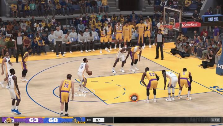 NBA2K24:Lakers vs Warriors 湖人对战勇士(詹姆斯/浓眉/库里/汤普森)截图