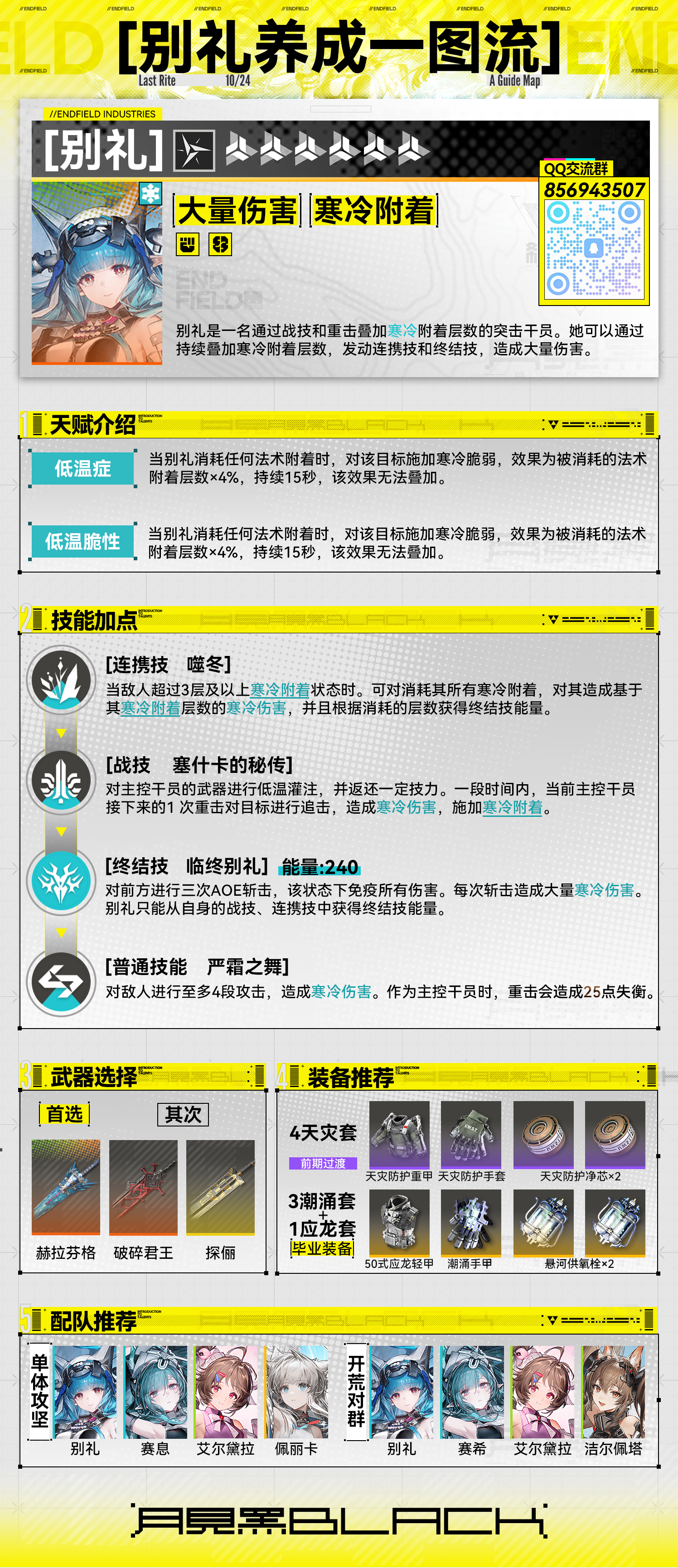 别礼养成一图流!技能加点&武器装备配队 - 明日方舟:终末地攻略 - TapTap 明日方舟:终末地论坛