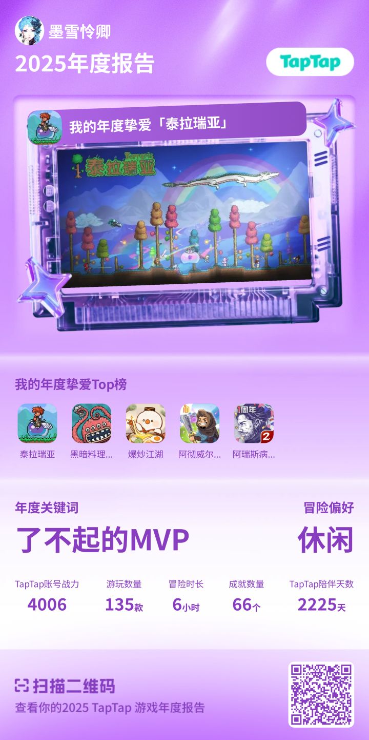 我的2025年度游戏报告截图