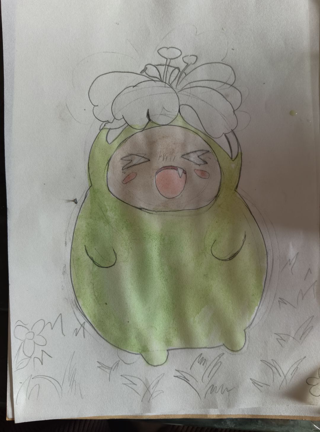 洛克王国绘画，菊~花梨 3