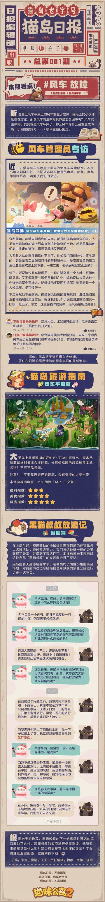 【已开奖】猫岛日报号外 | 直击猫岛风车故障现场！