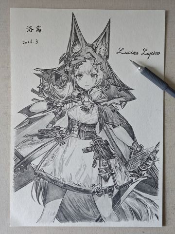 [铅笔手绘]洛茜