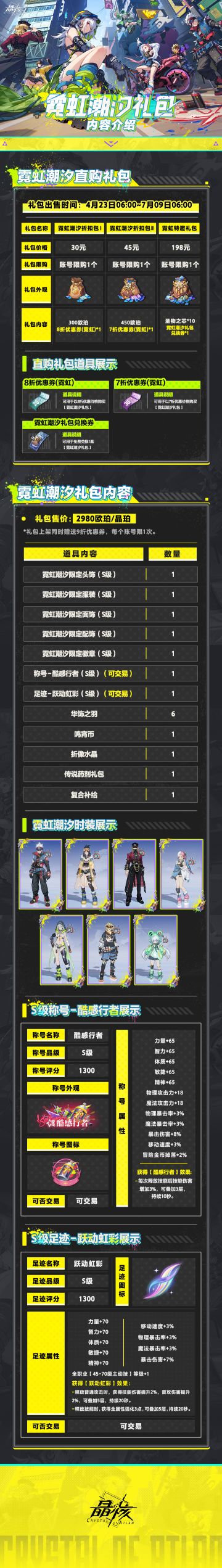 时装预览丨全新时装外观「霓虹潮汐」及远航之约介绍