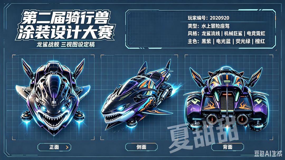 【麦芬骑行兽涂装设计大赛】龙鲨战舰 1