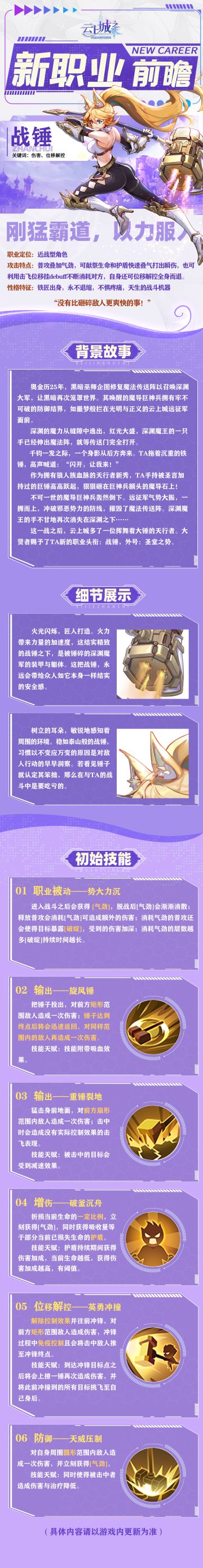 【职业情报】一锤80！新职业战锤最终情报呈上！