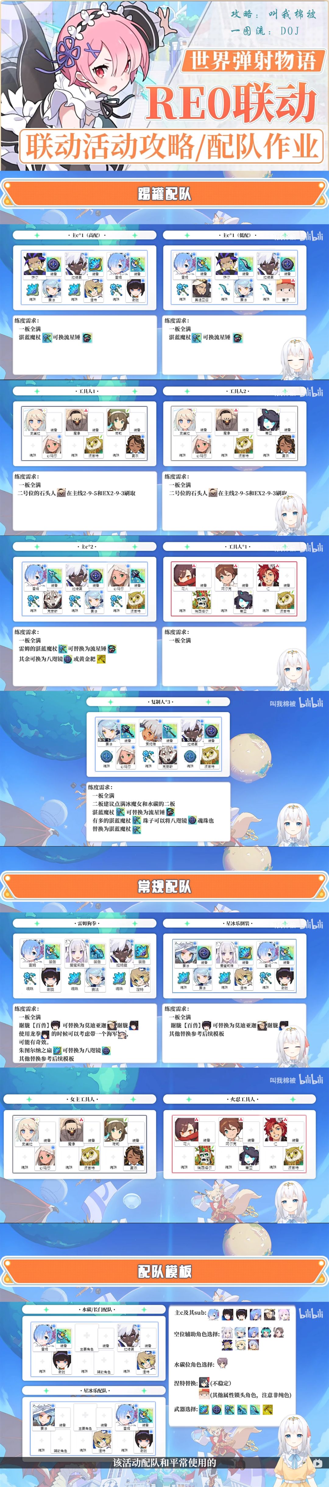 Reo活动配队一图流截图