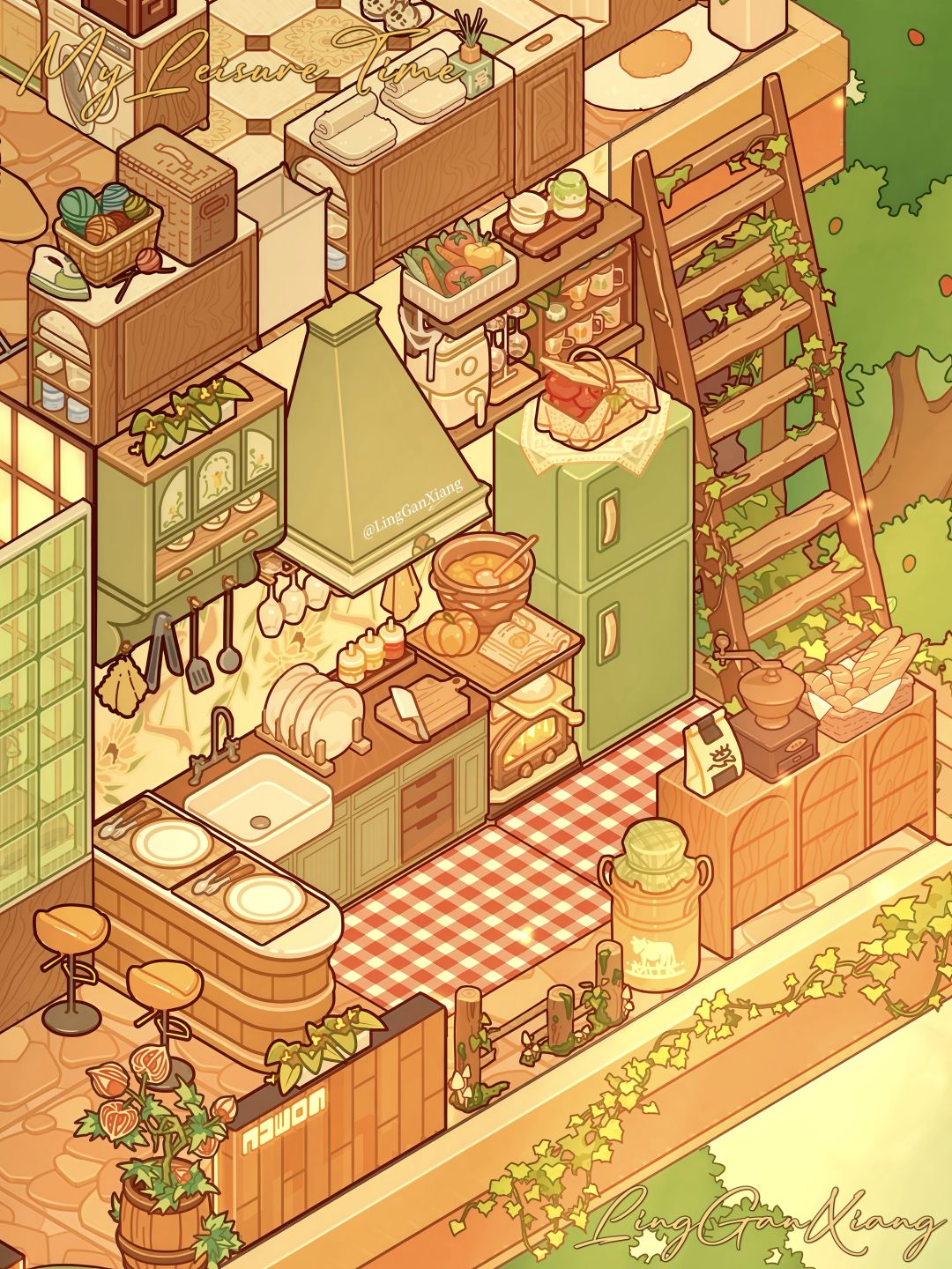 绿野树屋|二楼开放式厨房🌿 1