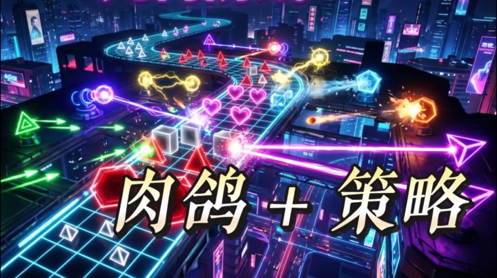 即开即玩的塔防!几何防线肉鸽 + 策略拉满,无养成截图