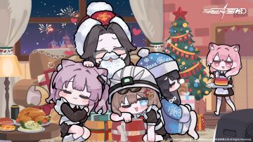 新年快乐！严冬老人来给好孩子送礼物咯！
……哎呀，本来说好了要一起跨年的，结果小家伙们还是熬不了夜，都睡着了呀。
所以，就由我们这些还醒着的来享用新年大餐！
我有预感哦，在新的一年里，我们的事业肯定会在准尉同志的领导下大获成功，会取得比去年更大的胜利！还会有很多可爱的新战友们加入我们的队伍哟～诶嘿嘿，诶嘿嘿，咕嘿嘿嘿嘿～
那么，为可爱的萝……嗯哼！为东方工程的胜利推进，干杯吧！
#雪松