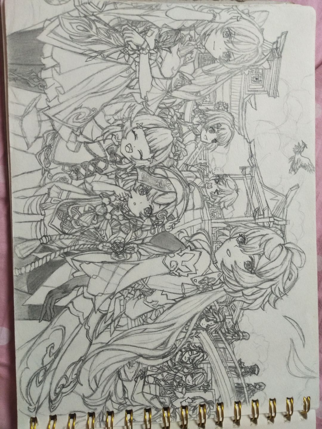 荧和刻晴画的不是很好,见谅 1