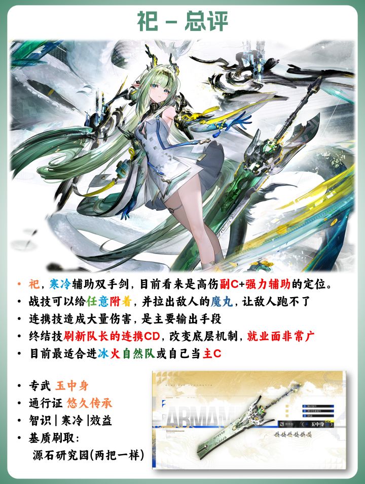 【祀】配队前瞻——冰火队万金油辅助截图