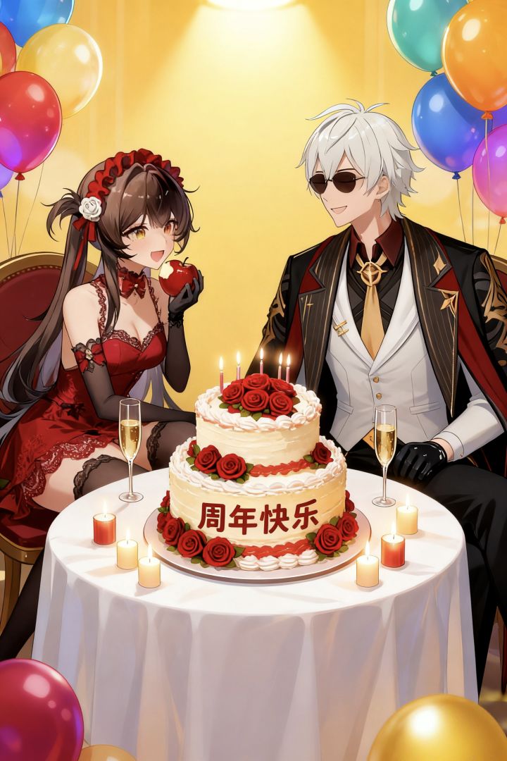 伊娃和团长庆祝《命运圣契》周年快乐!截图