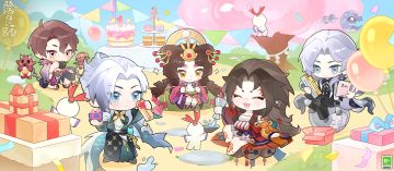 ☆1月式神诞生庆典邀请函☆
「鬼童丸」“特地为我冲沏的茶饮吗？我尝尝......感谢之余，你也留下同我一起参加庆生宴会吧。”
「泷」“阁下的礼物我收下了，可否邀请你与我一同享受这场聚会，共敬相遇之时？”
「辉夜姬」“谢谢你的月见团子，有大家相伴我很安心，今晚一起赏月吧~”
「铃彦姬」“这样如火焰般热情的聚会，在雪域中也并不多见，是时候共饮一杯，随心起舞了！”
「月读」“庆贺诞生与相遇的献礼？呵呵，