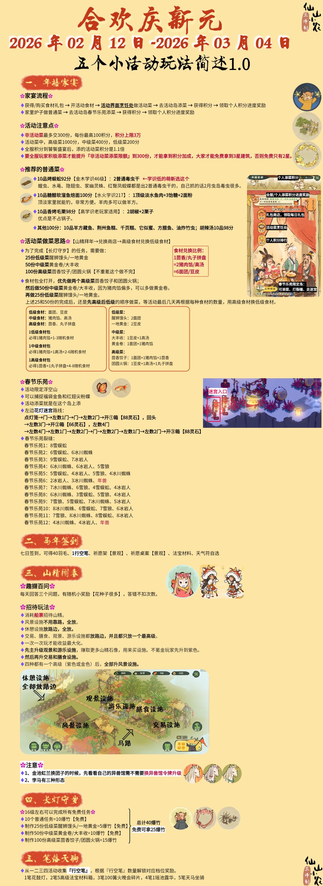 合欢庆新元活动攻略和120-140更新内容截图