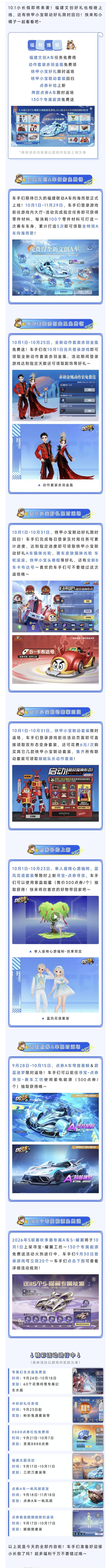 10.1小长假好礼曝光!福建文创A车首发,铁甲小宝好礼限时回归~截图