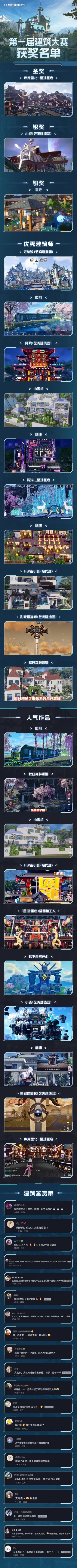 建筑的神在此！第一届建筑大赛获奖名单来啦！