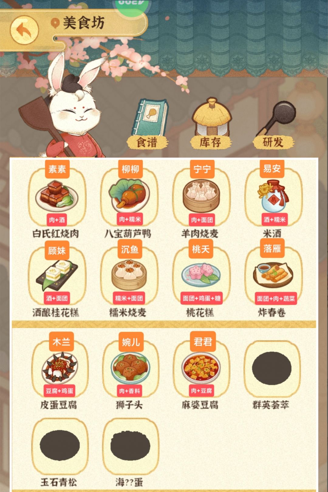 某某朝的女子乐坊的食谱研发攻略图 2