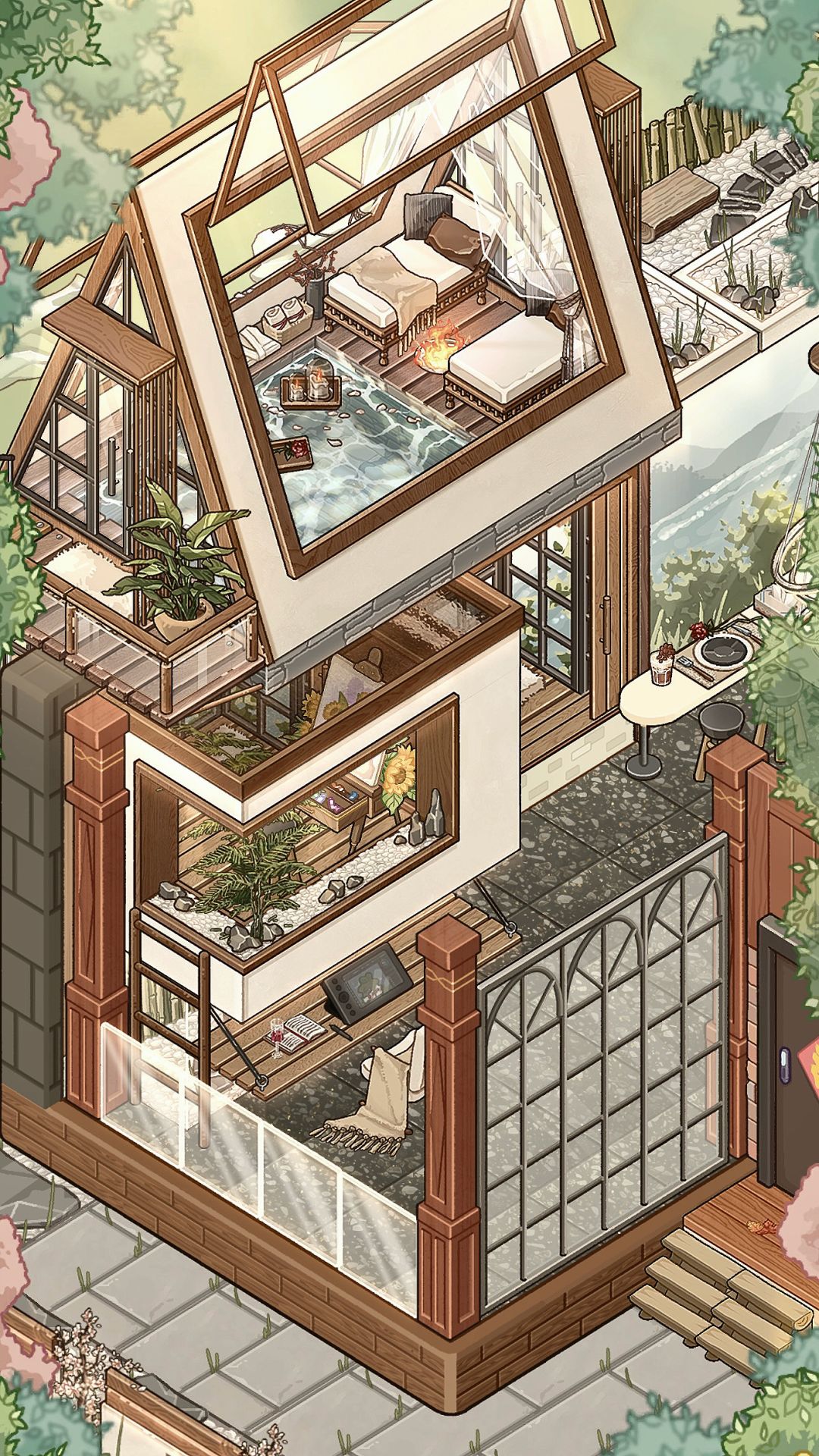 躲进山间小屋听雨烤火(互赞) 1