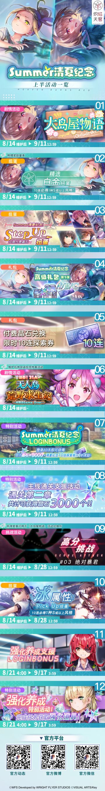 《炽焰天穹》清夏纪念·上半活动一览